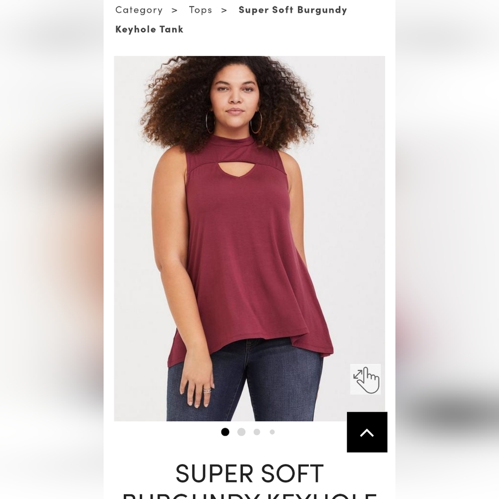 Torrid, Burgundy, Cut Out, Swing Tank, size 4